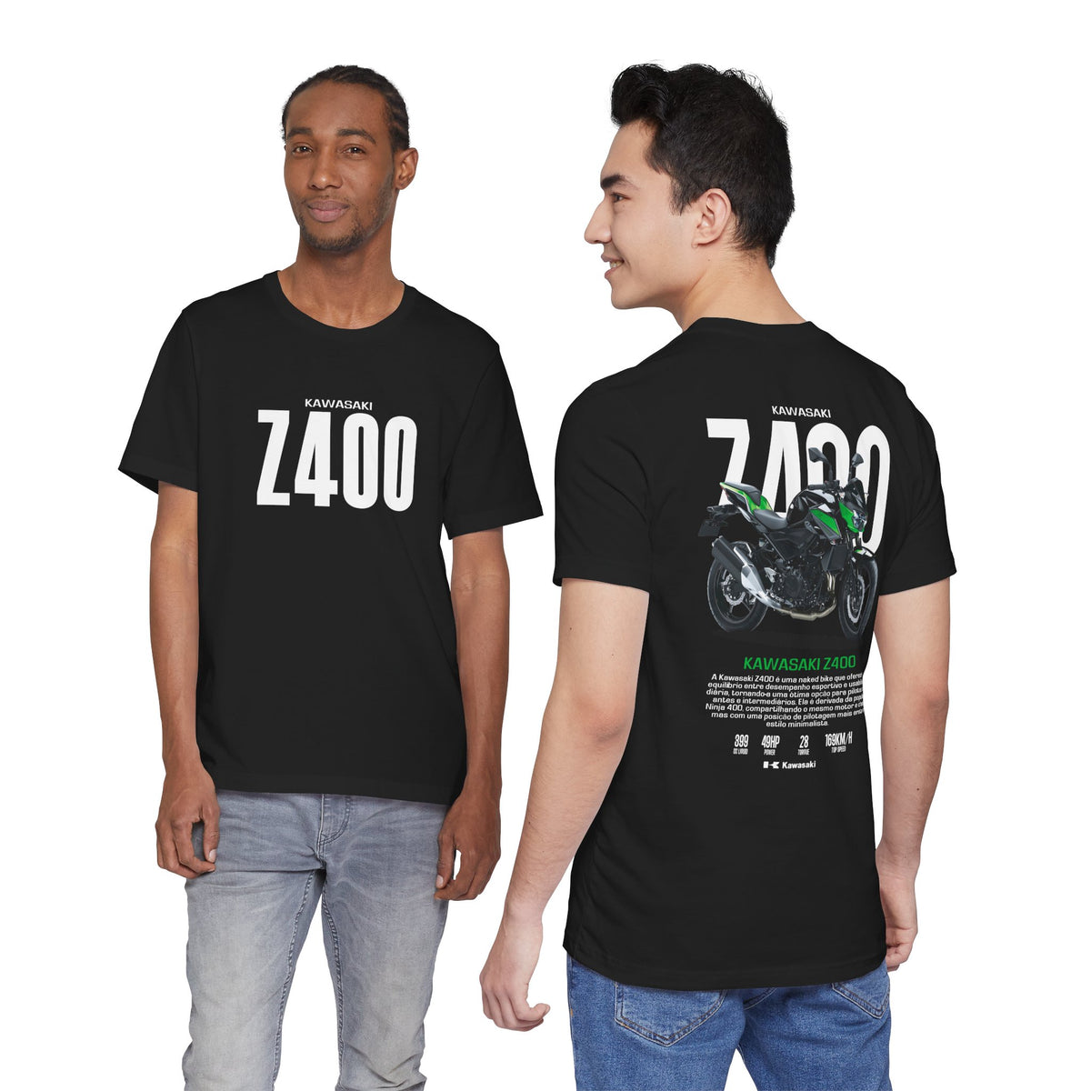 Kawasaki Z400 Naked Street Bike Graphic T Shirt Unisex Heavy Cotton Motorcycle Racing Streetwear Gift