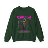 Cultural Angel Statue Graphic Unisex Heavy Blend Crewneck Sweatshirt Gothic Streetwear Aesthetic Bold Artistic Pullover Fashion