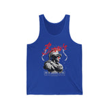 Brave Warrior Roman Gladiator Graphic Print Unisex Jersey Tank Top Bold Motivational Streetwear Sleeveless Gym Workout Shirt