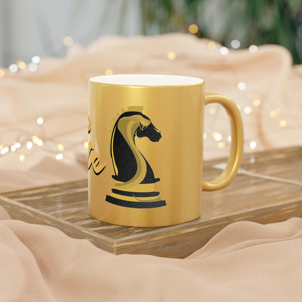 Tate Night Logo TopG (Silver\Gold) Metallic Ceramic Mug Luxury Coffee Tea Cup Motivational Hustler Entrepreneur Mindset Gift