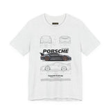 Ultra Sleek Performance Sports Coupe Blueprint Art Unisex Heavy Cotton Tee for Car Lovers and Streetwear Fans