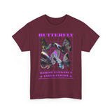 Butterfly Holographic Graphic Black Unisex Heavy Cotton bT Shirt Where Elegance Takes Flight Aesthetic Trendy Streetwear Fashion Outfit