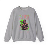 Ruler of the Sea Poseidon Unisex Heavy Blend Crewneck Sweatshirt Greek Mythology Statue Graphic Gothic Streetwear Bold Artistic Pullover