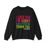 Ho’oponopono Crewneck Unisex Sweatshirt Heavy Blend Pullover Healing Affirmation Spiritual Gratitude Mindfulness Positive Energy Apparel