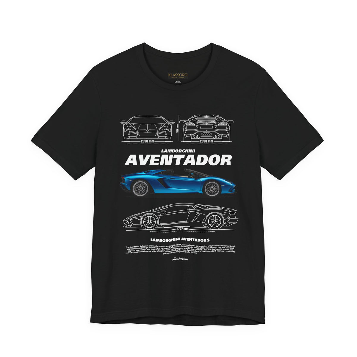 Blue Supercar Roadster Inspired Side Profile Art Unisex Tee Luxury Performance Streetwear Graphic Shirt