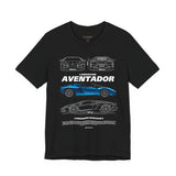 Blue Supercar Roadster Inspired Side Profile Art Unisex Tee Luxury Performance Streetwear Graphic Shirt