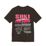 Pink Custom Roadster Blueprint Art Unisex Heavy Cotton Tee Retro Tuner Inspired Streetwear Graphic Shirt for Car Lovers and Daily Casual Wear