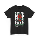 Love Fake Friendship Rose Graphic Unisex Heavy Cotton Tee Bold Statement Streetwear T Shirt Empowering Artistic Floral Design for Self Expression Perfect Gift for Friends Birthdays Parties Casual Wear