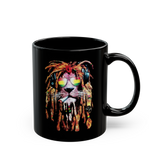 Rasta Lion Coffee Mug Reggae Style Lion Graphic Mug Dreadlock Lion Art Cool Animal Mug Music Vibe Coffee Mug Street Style Aesthetic Mug