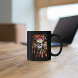 Rasta Lion Coffee Mug Reggae Style Lion Graphic Mug Dreadlock Lion Art Cool Animal Mug Music Vibe Coffee Mug Street Style Aesthetic Mug