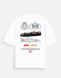 Formula 1 Red Bull Racing Oversized T Shirt F1 Car Graphic Motorsport Streetwear Tee