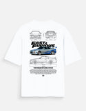 Fast Furious Nissan Skyline GTR R34 Oversized T Shirt JDM Racing Streetwear Graphic Tee