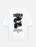 Harley Davidson Fat Bob Graphic Oversized T Shirt Premium Cruiser Biker Streetwear Cotton Tee