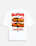 Toyota Supra Triple Gen Oversized T Shirt JDM Sports Car Streetwear Graphic Tee