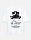 Ducati Diavel Blueprint Graphic Oversized T Shirt Premium Cruiser Bike Streetwear Cotton Rider Tee
