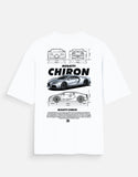 Bugatti Chiron Oversized T Shirt Hypercar Blueprint Graphic Luxury Supercar Streetwear Tee