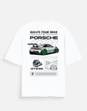 Porsche GT3 RS Oversized T Shirt Luxury Sports Car Streetwear Graphic Tee