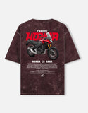 Honda CB500X Adventure Touring Motorcycle Acid Wash Oversized T Shirt Adventure Bike Graphic Streetwear Tee
