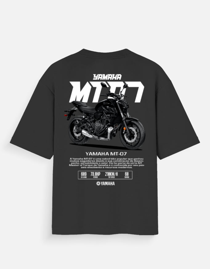 Yamaha MT 07 Oversized T Shirt Premium Naked Bike Graphic Streetwear Rider Cotton Tee