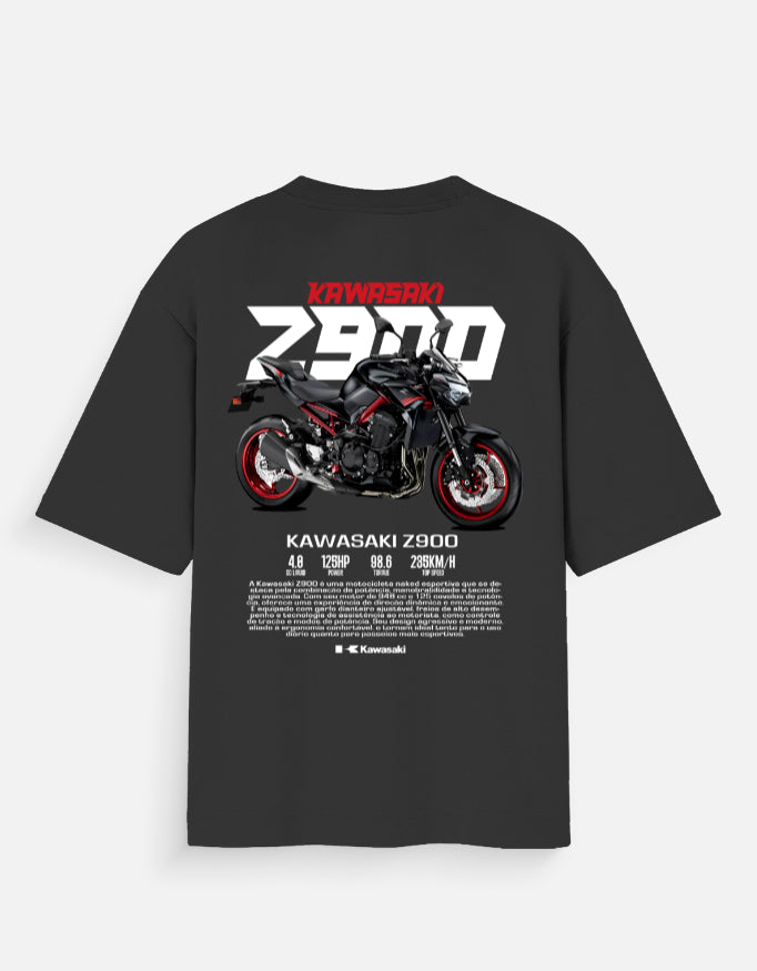 Kawasaki Z900 Red Edition Graphic Oversized T Shirt Premium Naked Superbike Streetwear Cotton Rider Tee