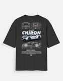 Bugatti Chiron Oversized T Shirt Hypercar Blueprint Graphic Luxury Supercar Streetwear Tee