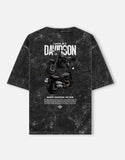 Harley Davidson Fat Bob Acid Wash Oversized T Shirt Cruiser Motorcycle Graphic Streetwear Biker Tee