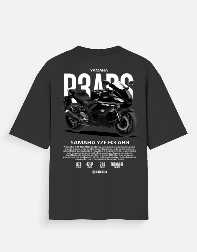Yamaha YZF R3 ABS Oversized T Shirt Sports Bike Graphic Streetwear Motorcycle Tee