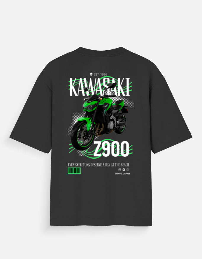 Kawasaki Z900 Graphic Oversized T Shirt Premium Superbike Streetwear Cotton Rider Tee