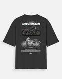 Harley Davidson Sportster Blueprint Graphic Oversized T Shirt Premium Cruiser Biker Streetwear Cotton Tee
