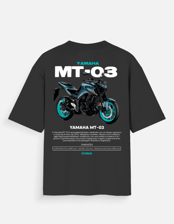 Yamaha MT 03 Oversized T Shirt Premium Naked Bike Graphic Streetwear Cotton Rider Tee