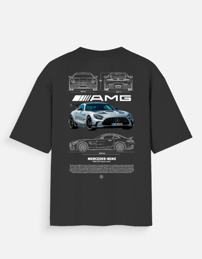 Mercedes Benz AMG GT Black Series Oversized T Shirt Luxury Sports Car Streetwear Tee