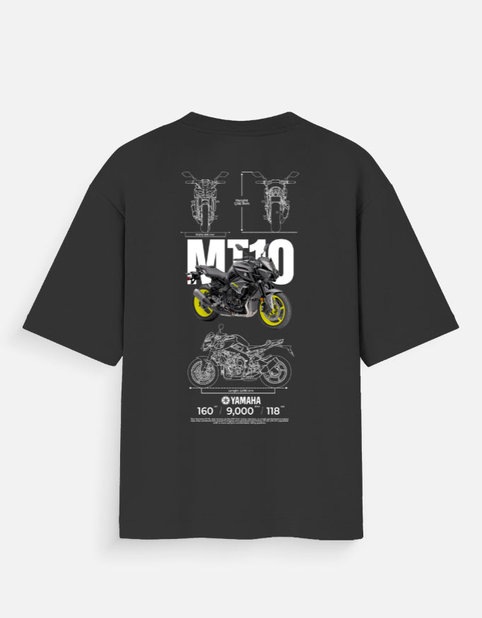 Yamaha MT 10 Oversized T Shirt Premium Hyper Naked Bike Graphic Streetwear Cotton Rider Tee