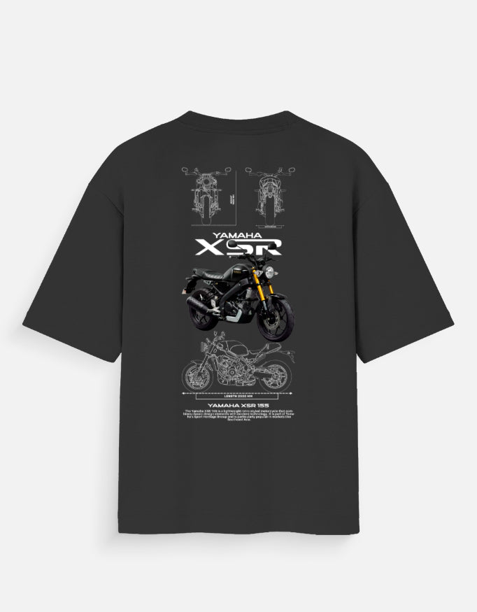 Yamaha XSR 155 Oversized T Shirt Retro Sports Bike Graphic Streetwear Motorcycle Tee