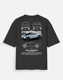 Tesla Cybertruck Oversized T Shirt Futuristic Electric Truck Graphic Streetwear Tee