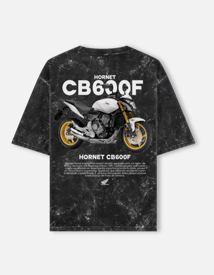 Honda Hornet CB600F Acid Wash Oversized T Shirt Motorcycle Graphic Streetwear Biker Tee