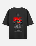 Ducati 1199 Panigale Blueprint Graphic Oversized T Shirt Premium Superbike Racing Streetwear Cotton Tee