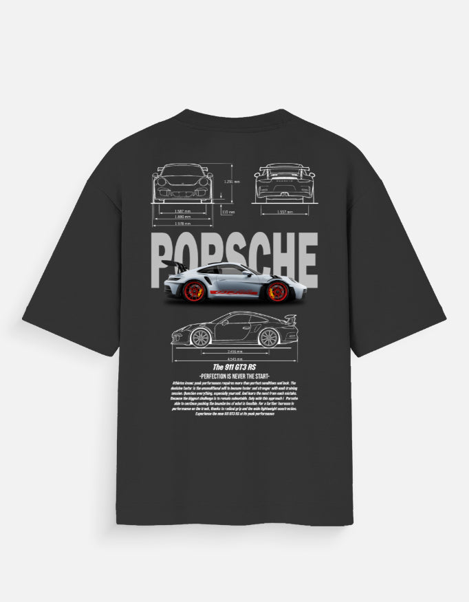 Porsche 911 GT3 RS Oversized T Shirt Supercar Racing Streetwear Graphic Tee