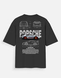 Porsche 911 GT3 RS Oversized T Shirt Supercar Racing Streetwear Graphic Tee