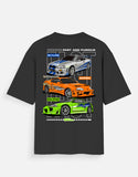 Fast And Furious Skyline Supra Eclipse Oversized T Shirt JDM Racing Streetwear Graphic Tee