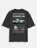 Porsche GT3 RS Oversized T Shirt Luxury Sports Car Streetwear Graphic Tee