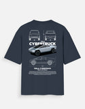 Tesla Cybertruck Oversized T Shirt Futuristic Electric Truck Graphic Streetwear Tee