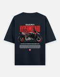 Ducati Hypermotard 950 RVE Graphic Oversized T Shirt Premium Supermoto Streetwear Cotton Rider Tee