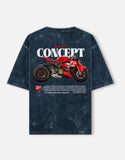 Ducati Streetfighter Concept Acid Wash Oversized T Shirt Superbike Graphic Motorcycle Streetwear Tee