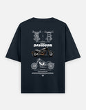 Harley Davidson FXDR Blueprint Graphic Oversized T Shirt Premium Cruiser Biker Streetwear Cotton Tee