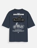 Harley Davidson Sportster Blueprint Graphic Oversized T Shirt Premium Cruiser Biker Streetwear Cotton Tee