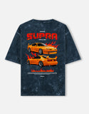 Toyota Supra MK4 Triple Gen Acid Wash Oversized T Shirt JDM Sports Car Streetwear Graphic Tee