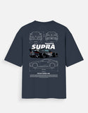 Toyota Supra A90 Oversized T Shirt JDM Streetwear Sports Car Graphic Tee