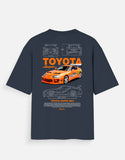 Toyota Supra MK4 Oversized T Shirt JDM Streetwear Racing Car Graphic Tee