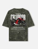 Honda CB1000R Neo Sports Cafe Motorcycle Acid Wash Oversized T Shirt Streetfighter Bike Graphic Streetwear Tee