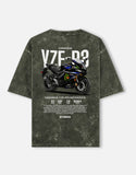 Yamaha YZF R3 Monster Energy Acid Wash Oversized T Shirt MotoGP Racing Sportbike Graphic Streetwear Tee